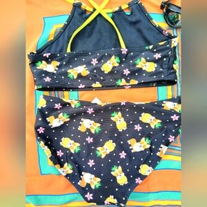 Cat & JACK Swimsuit Bikini Bathing Suit CORGI Pineapple Print Girlhoodcore
